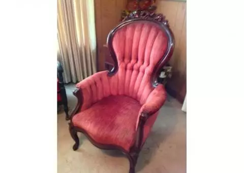 Victorian Sofa and Gentleman's chair
